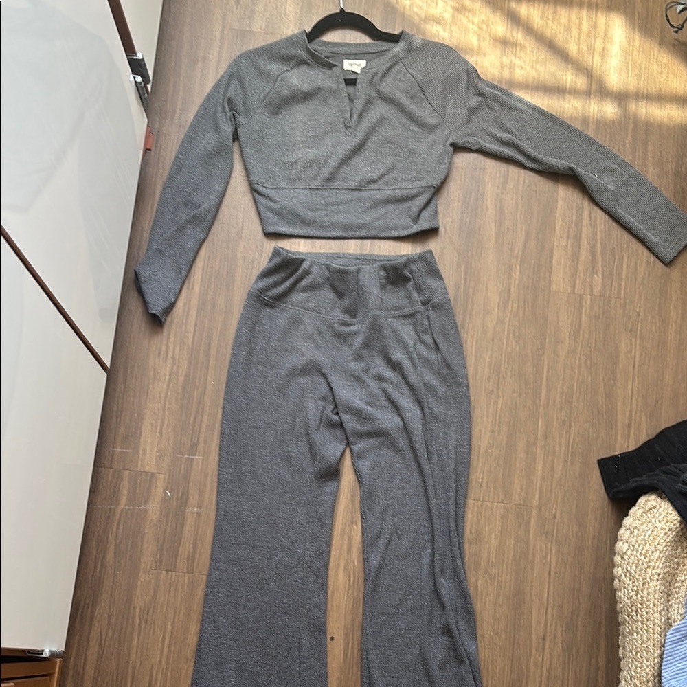Gray Two-Piece Lounge Set